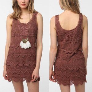 Sheath mini dress crochet lace XS Staring at Stars